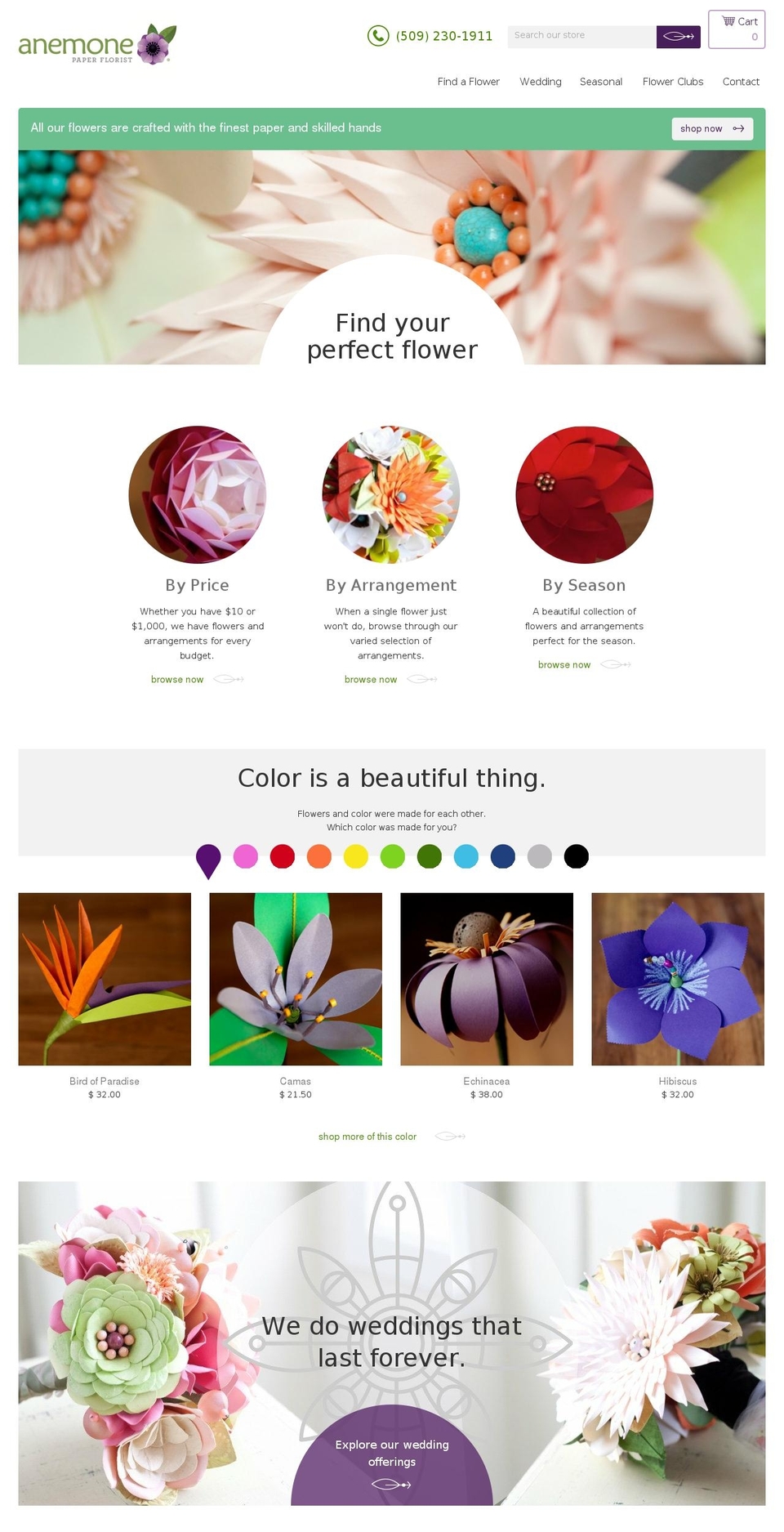 paperflowers.com — Shopify storefront screenshot