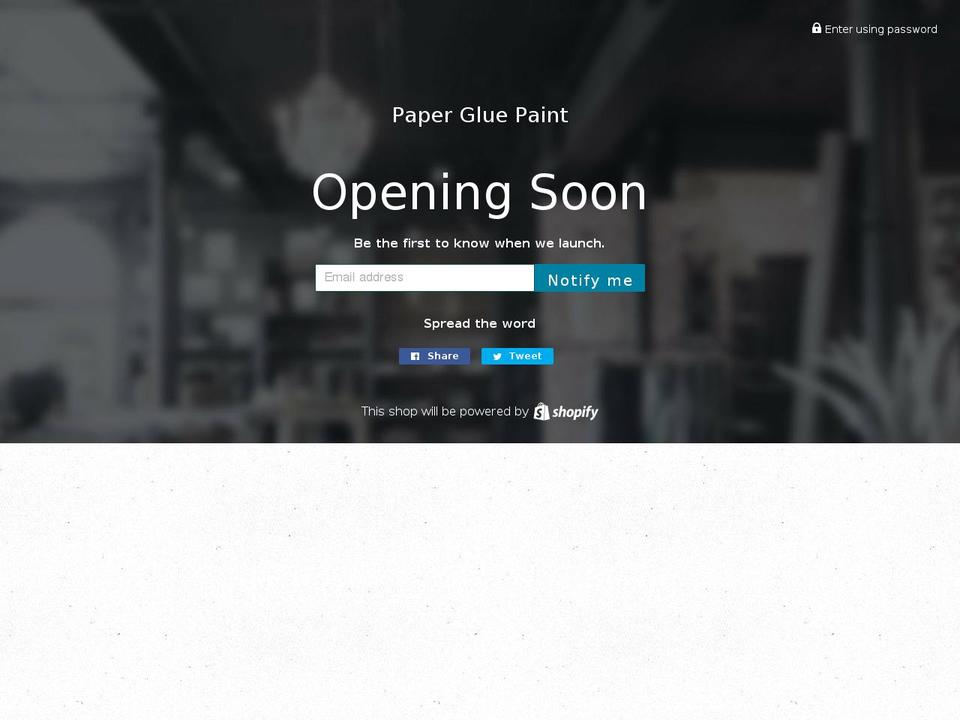 papergluepaint.com — Shopify storefront screenshot