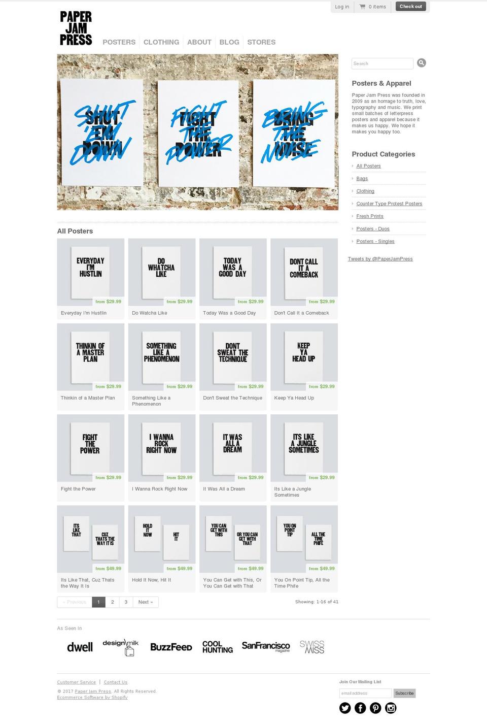 paperjampress.com shopify website screenshot