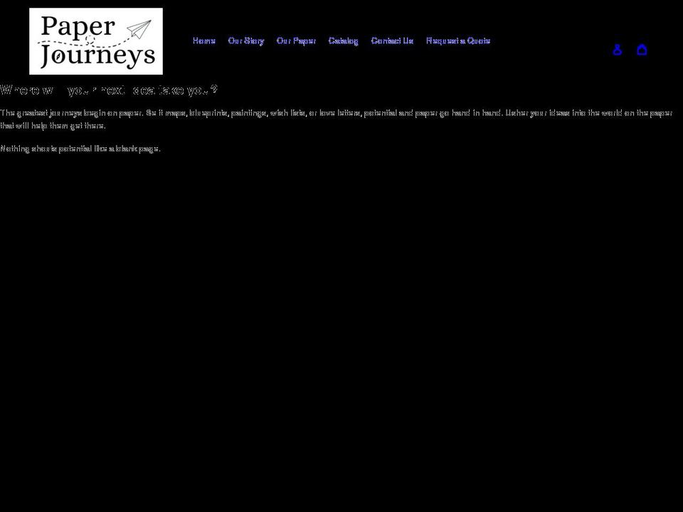 paperjourneys.com shopify website screenshot