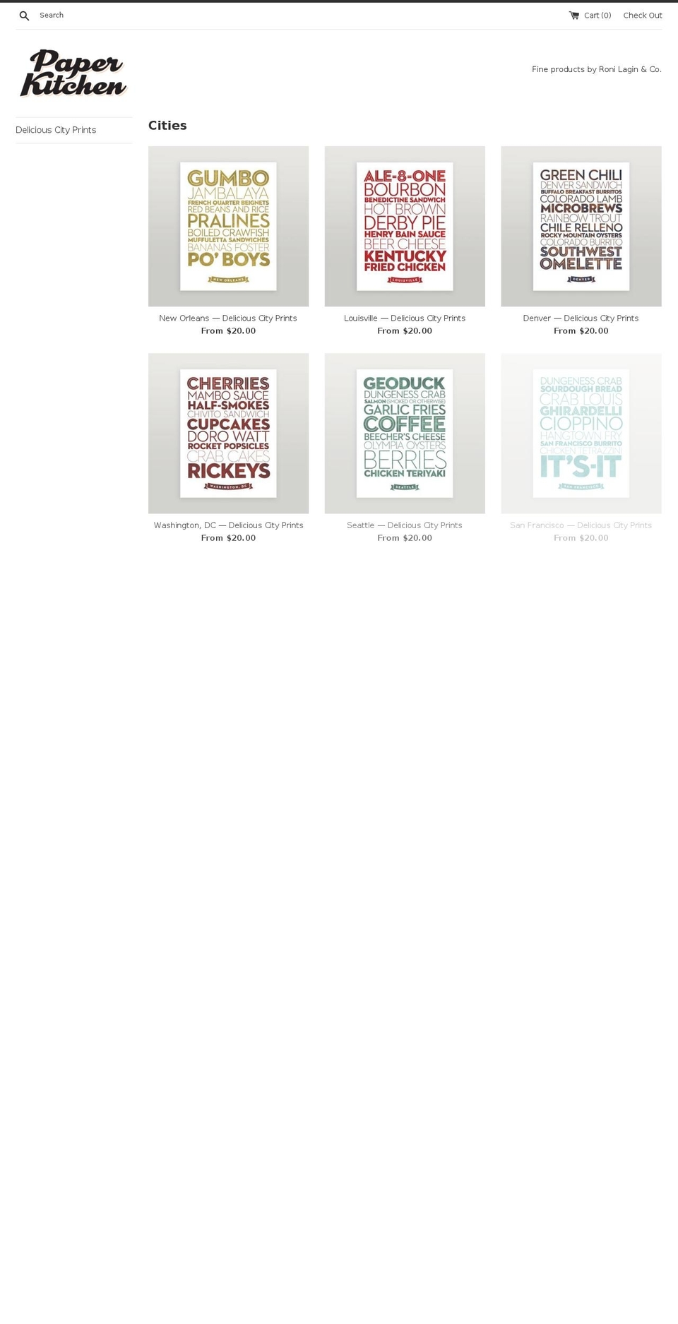 paperkitchen.com — Shopify storefront screenshot