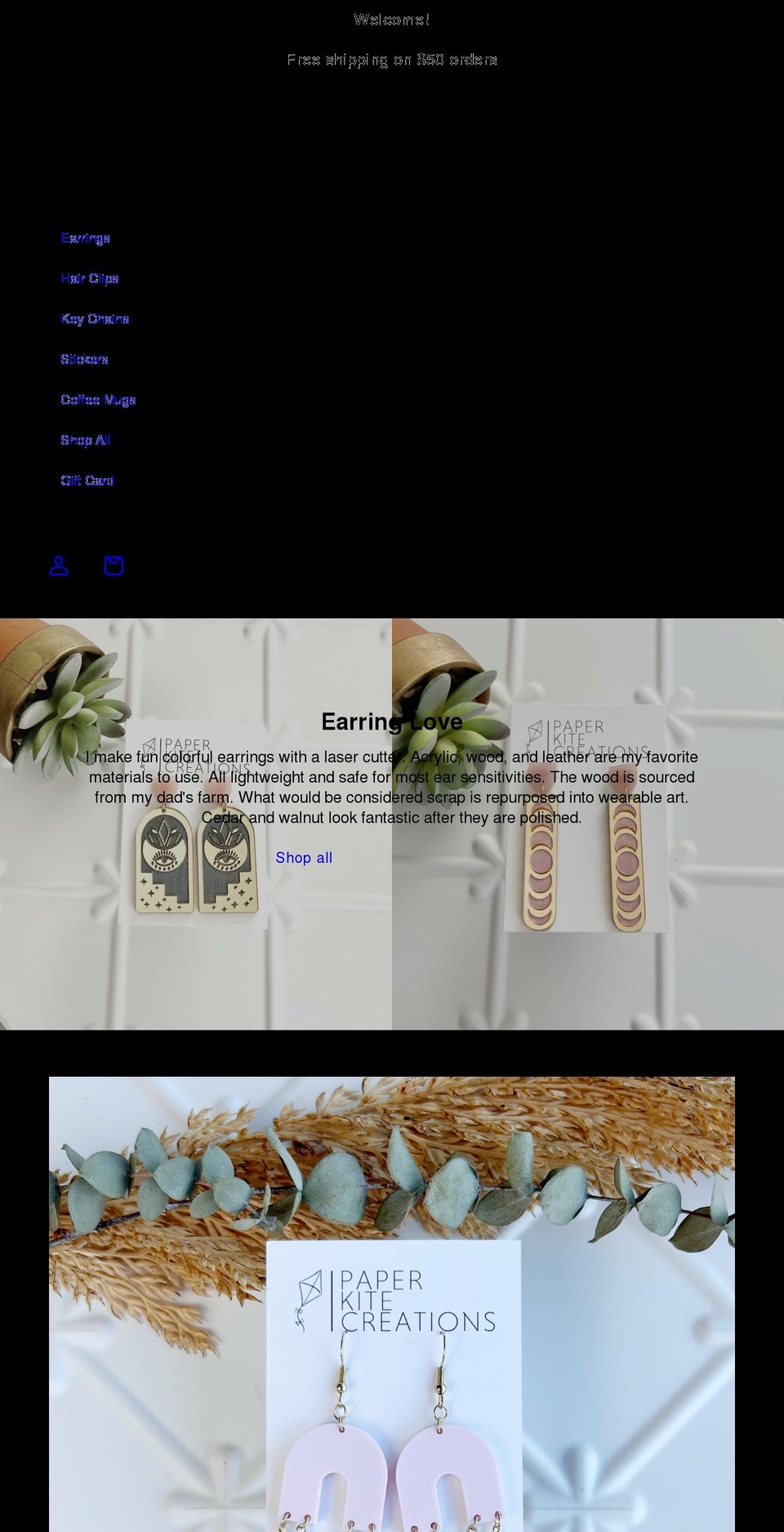 paperkitecreations.com shopify website screenshot