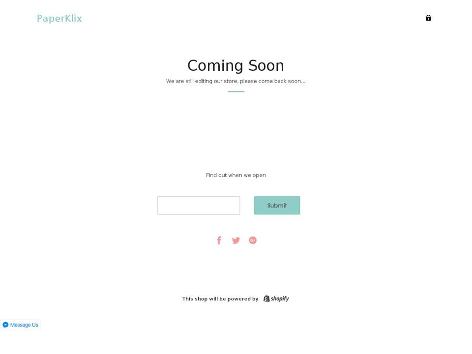 paperklix.com — Shopify storefront screenshot