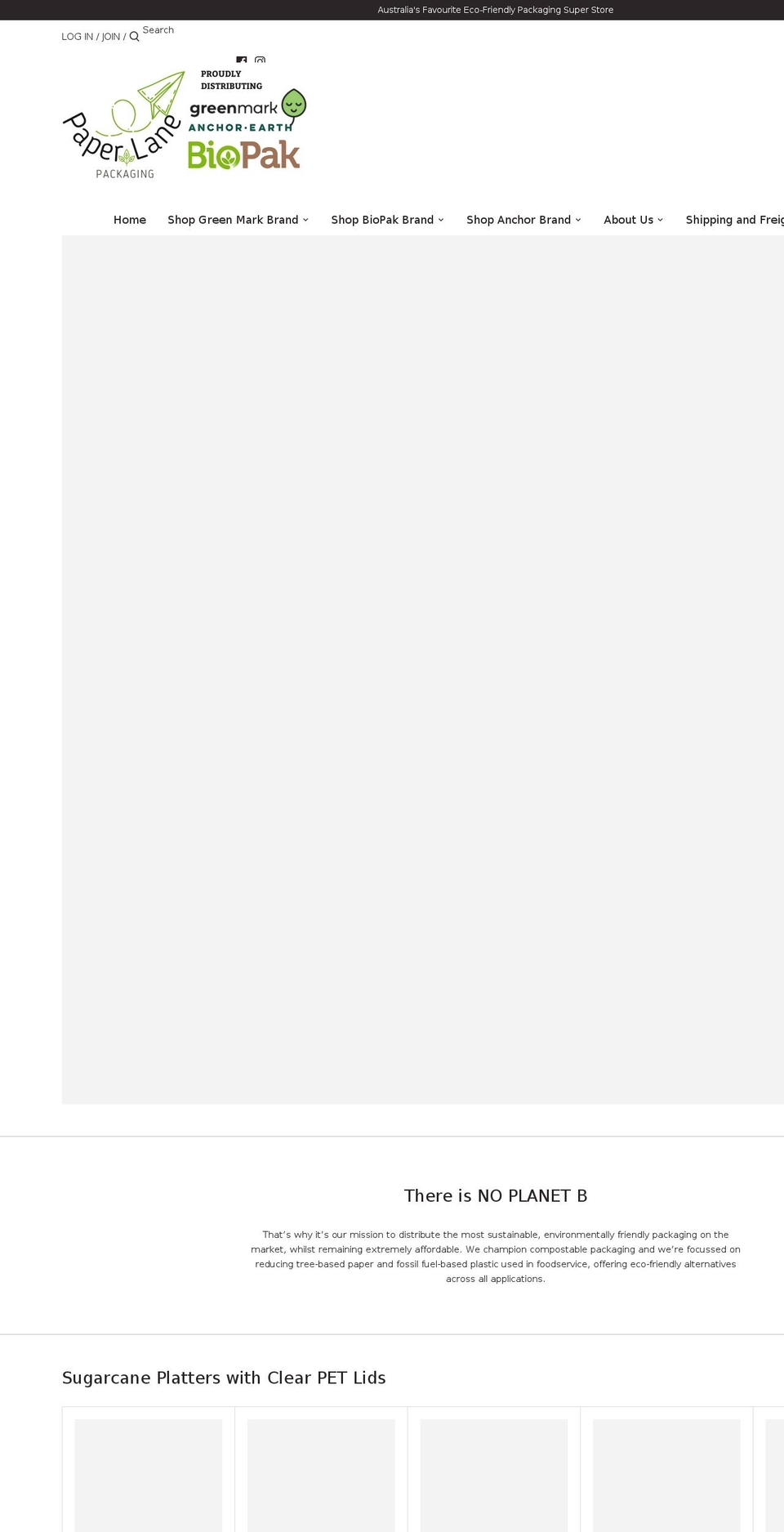 paperlanepackaging.com.au shopify website screenshot