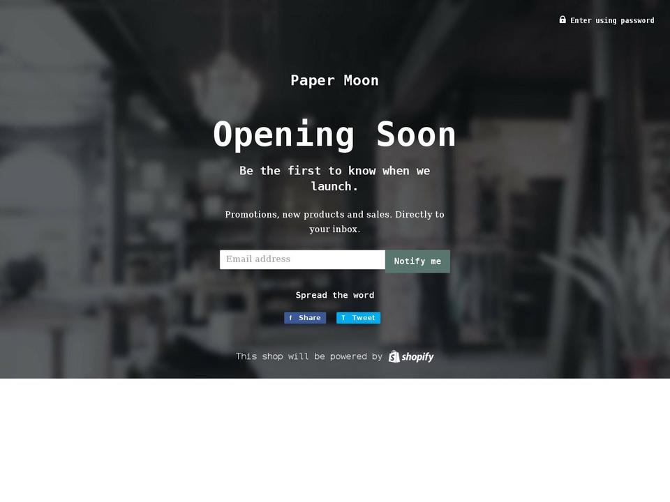 papermooncompany.com shopify website screenshot