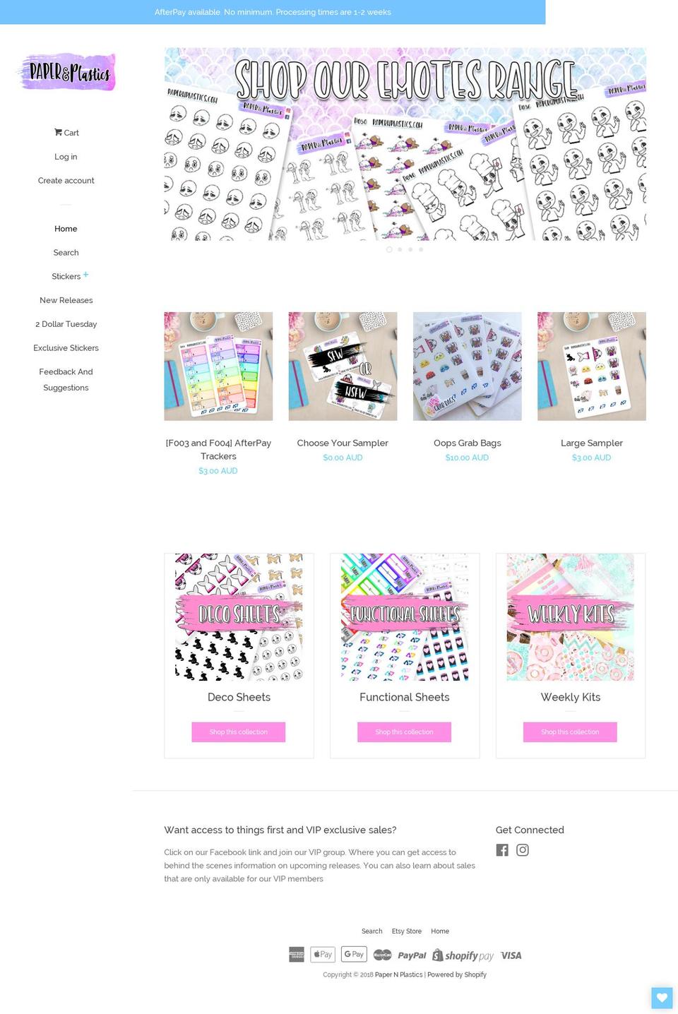 papernplastics.com — Shopify storefront screenshot
