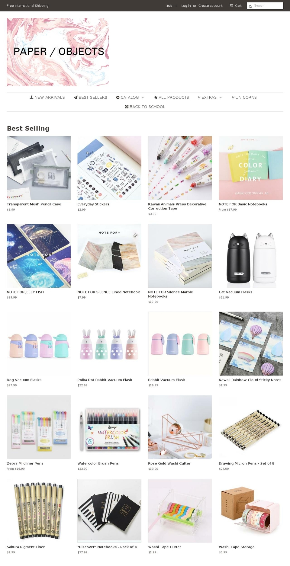 paperobjects.com — Shopify storefront screenshot