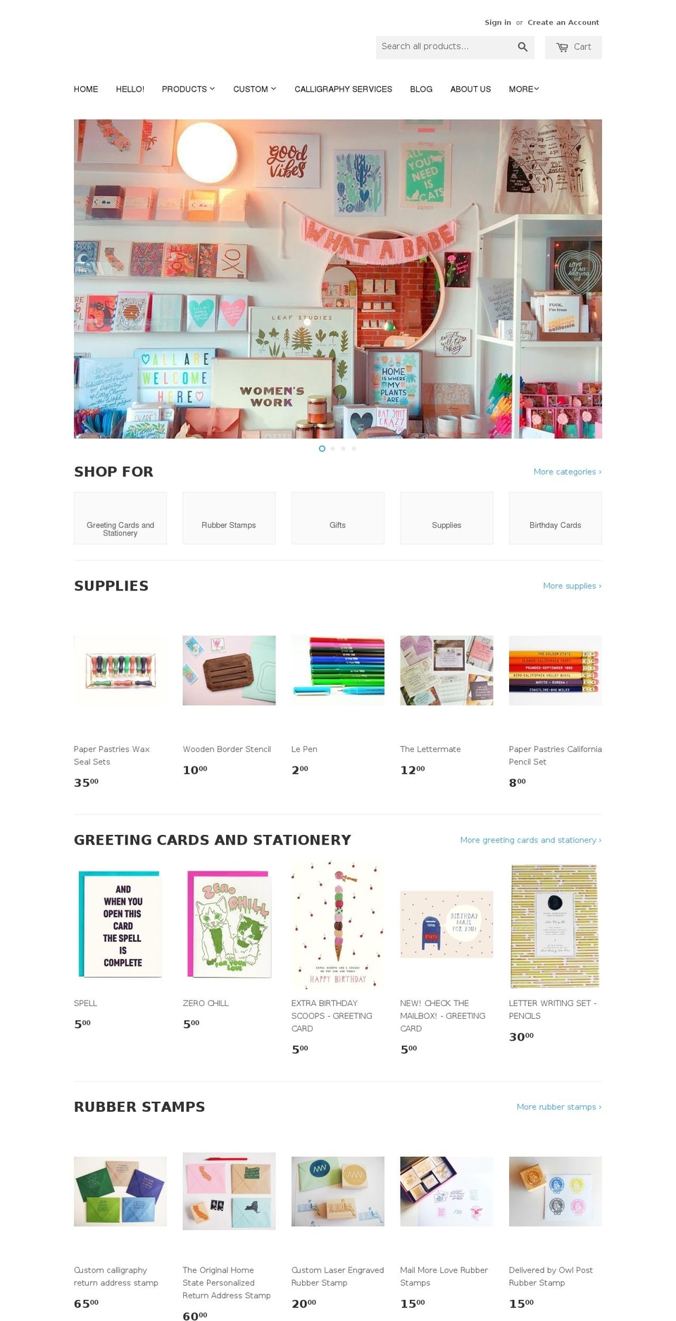 paperpastries.com — Shopify storefront screenshot
