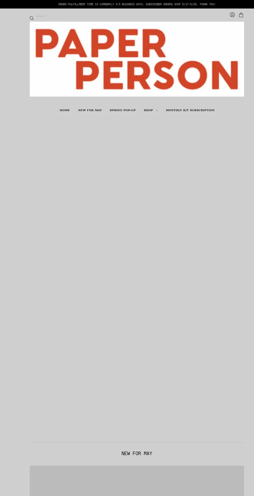 paperpersonshop.com shopify website screenshot