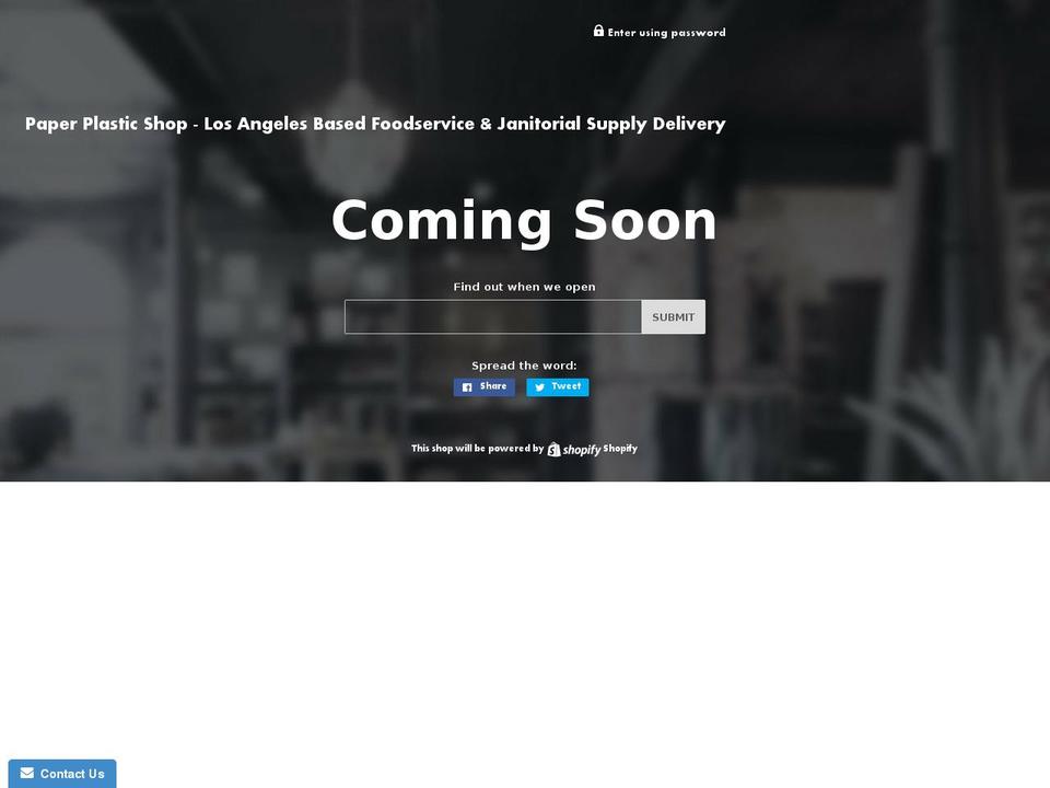 paperplasticshop.com — Shopify storefront screenshot