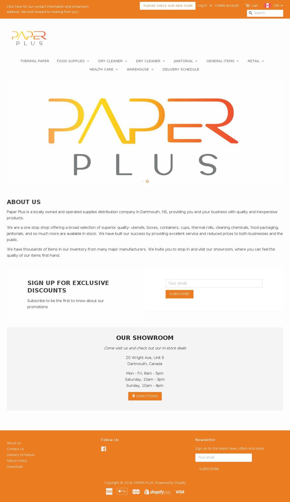 paperpluss.ca shopify website screenshot