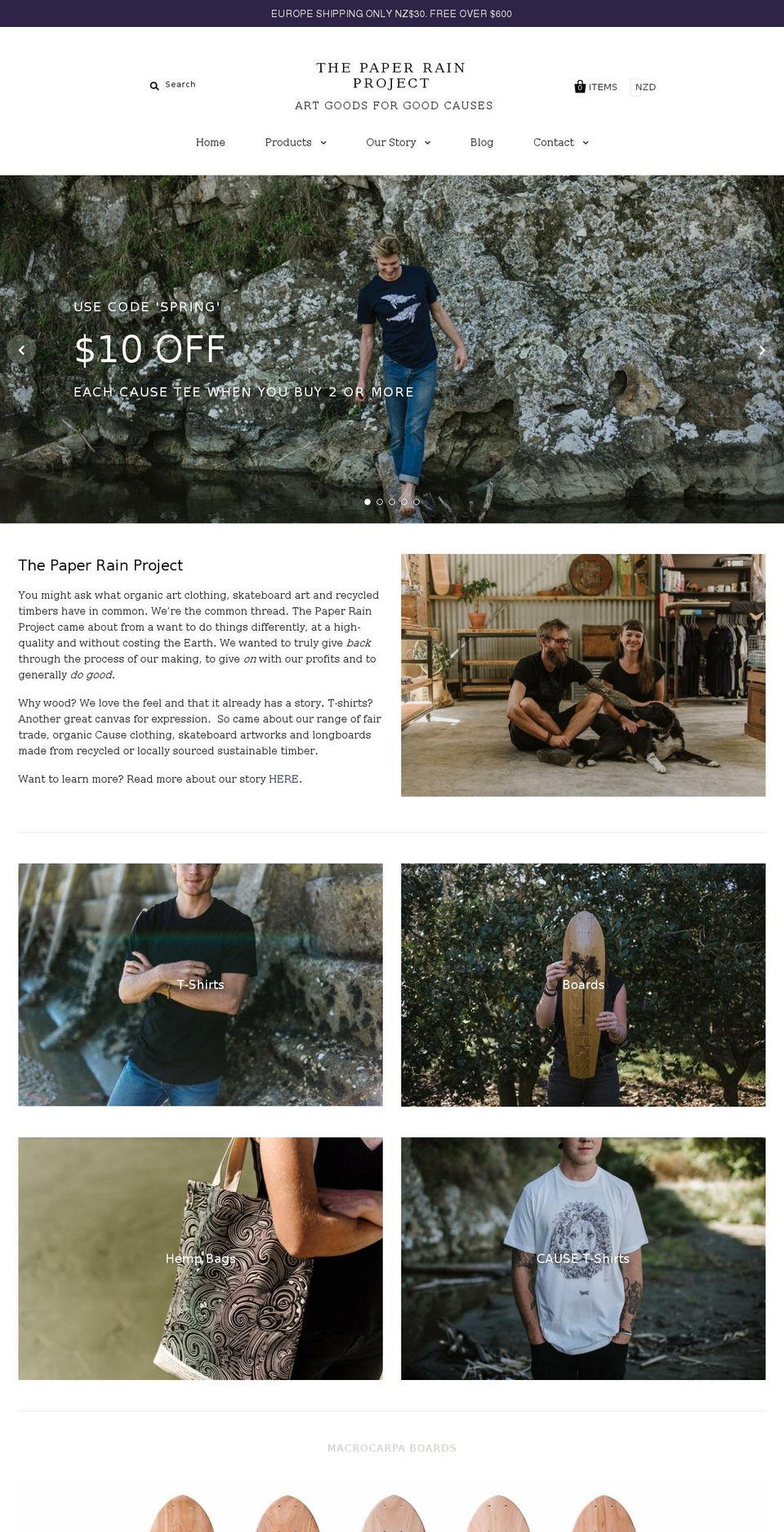 paperrainproject.com — Shopify storefront screenshot