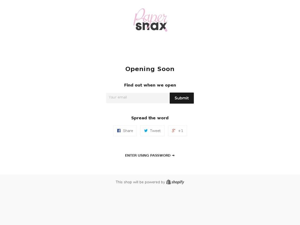 papersnax.com — Shopify storefront screenshot