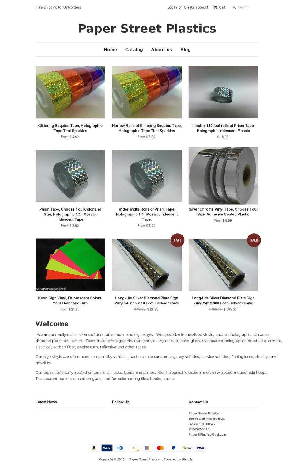 paperstreetplastics.com — Shopify storefront screenshot
