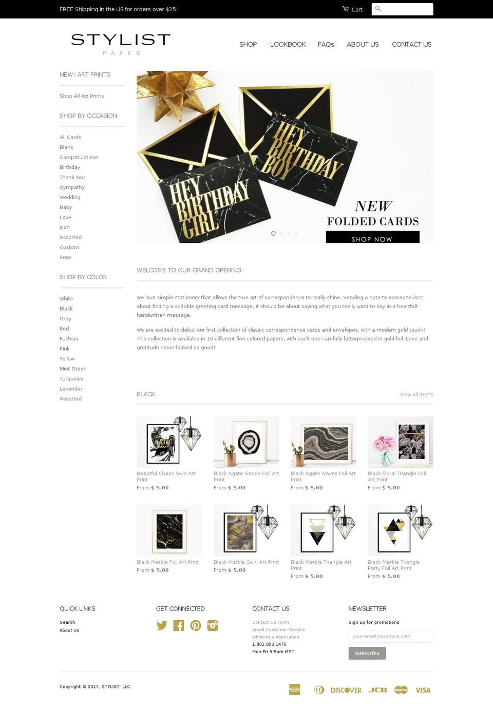 paperstylist.com shopify website screenshot