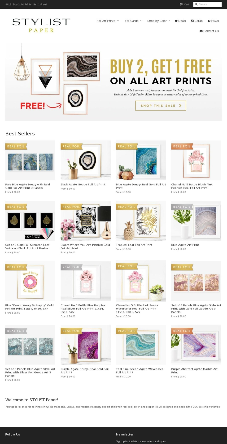 paperstylists.com shopify website screenshot