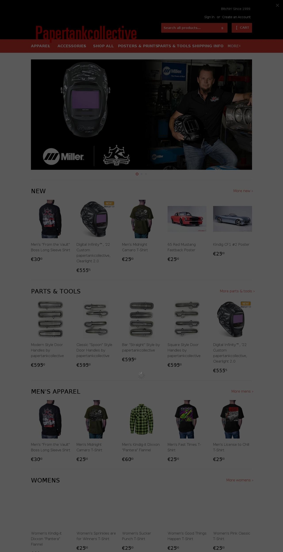 papertankcollective.com shopify website screenshot