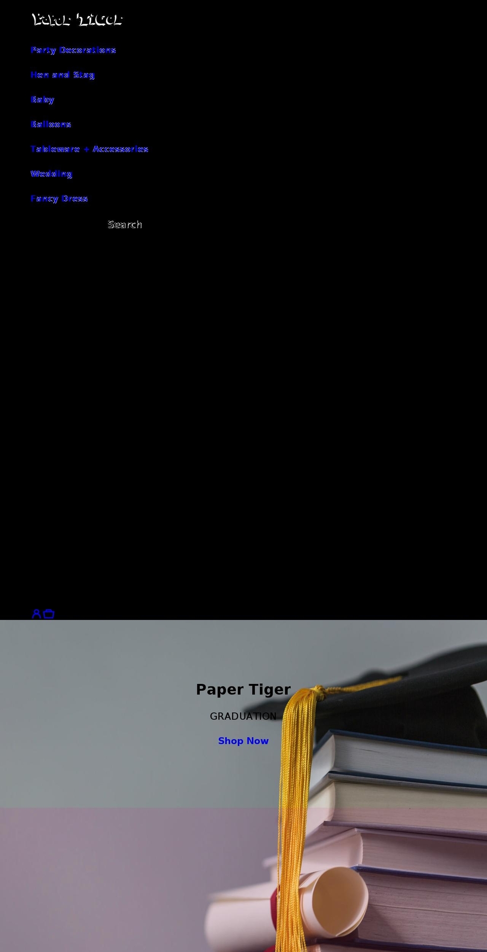 papertigeronline.co.uk shopify website screenshot