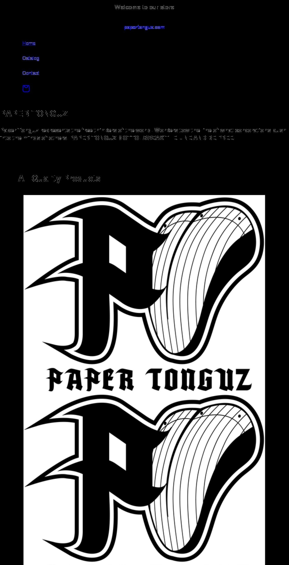 papertonguz.com shopify website screenshot
