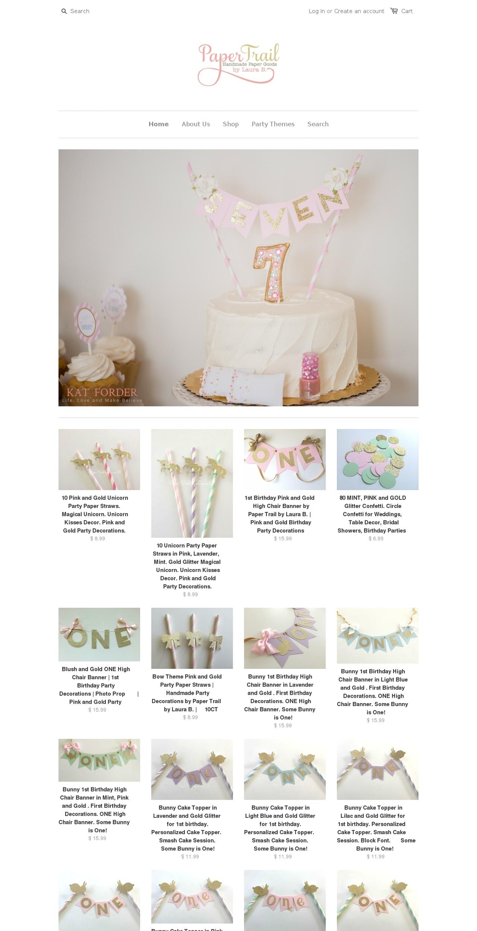 papertrailbylaurab.com shopify website screenshot