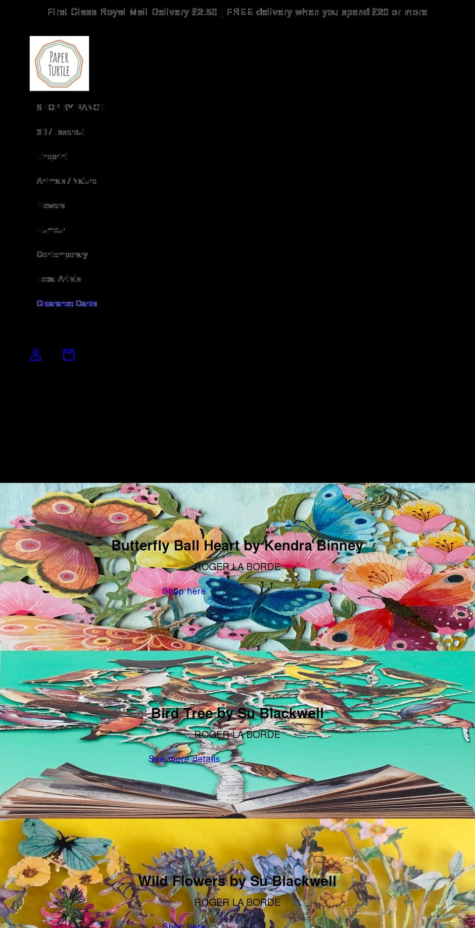 paperturtle.co.uk shopify website screenshot