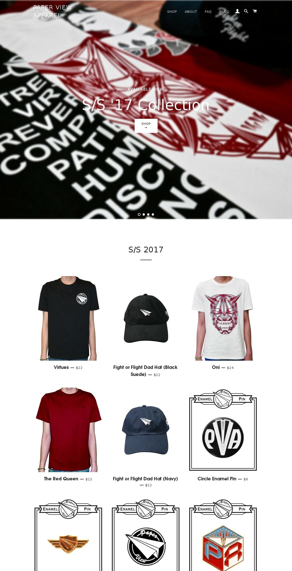 paperviewapparel.com shopify website screenshot