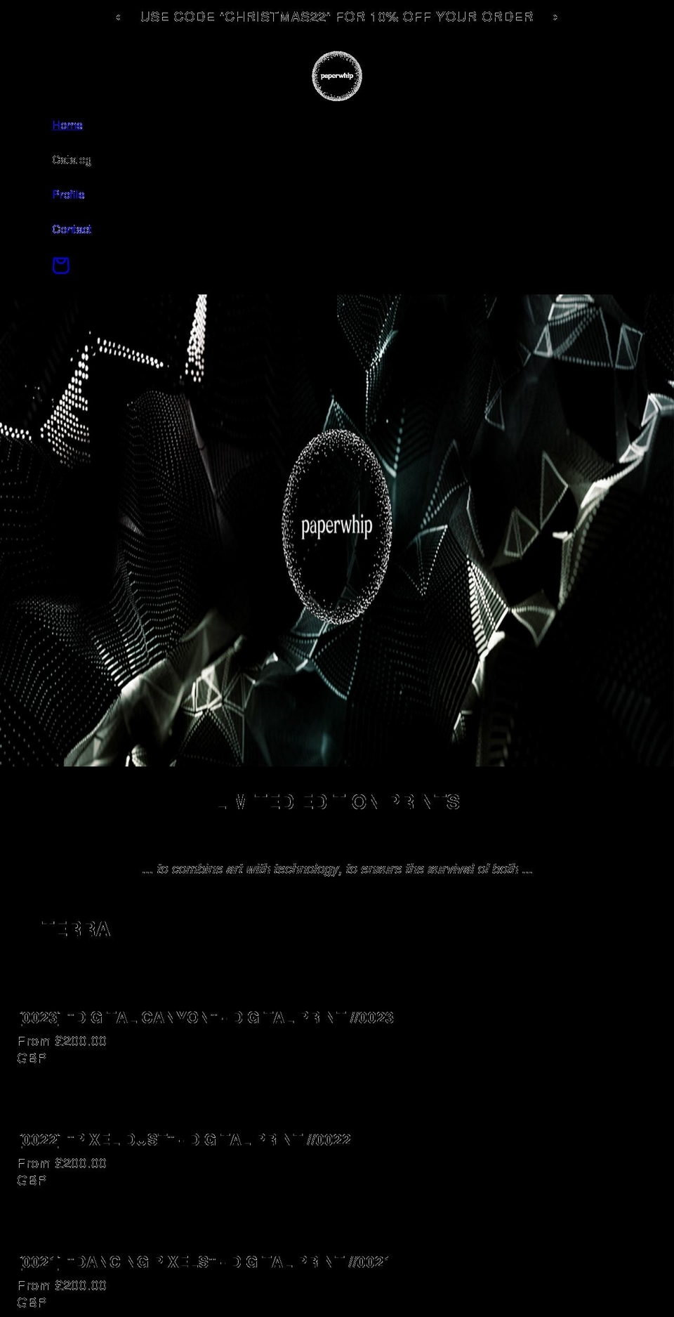 paperwhip.com shopify website screenshot