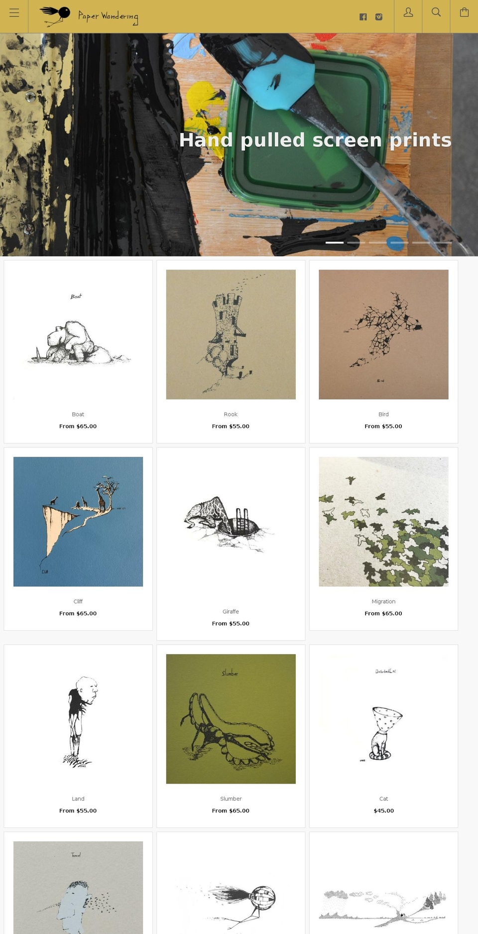 paperwondering.com — Shopify storefront screenshot