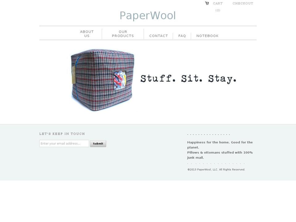paperwool.com shopify website screenshot