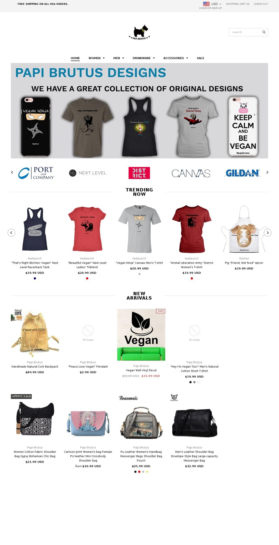 papibrutus.com — Shopify storefront screenshot