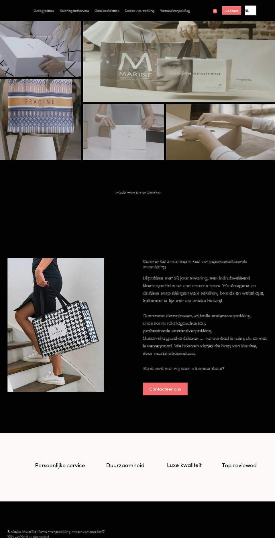 papierpresent.be shopify website screenshot