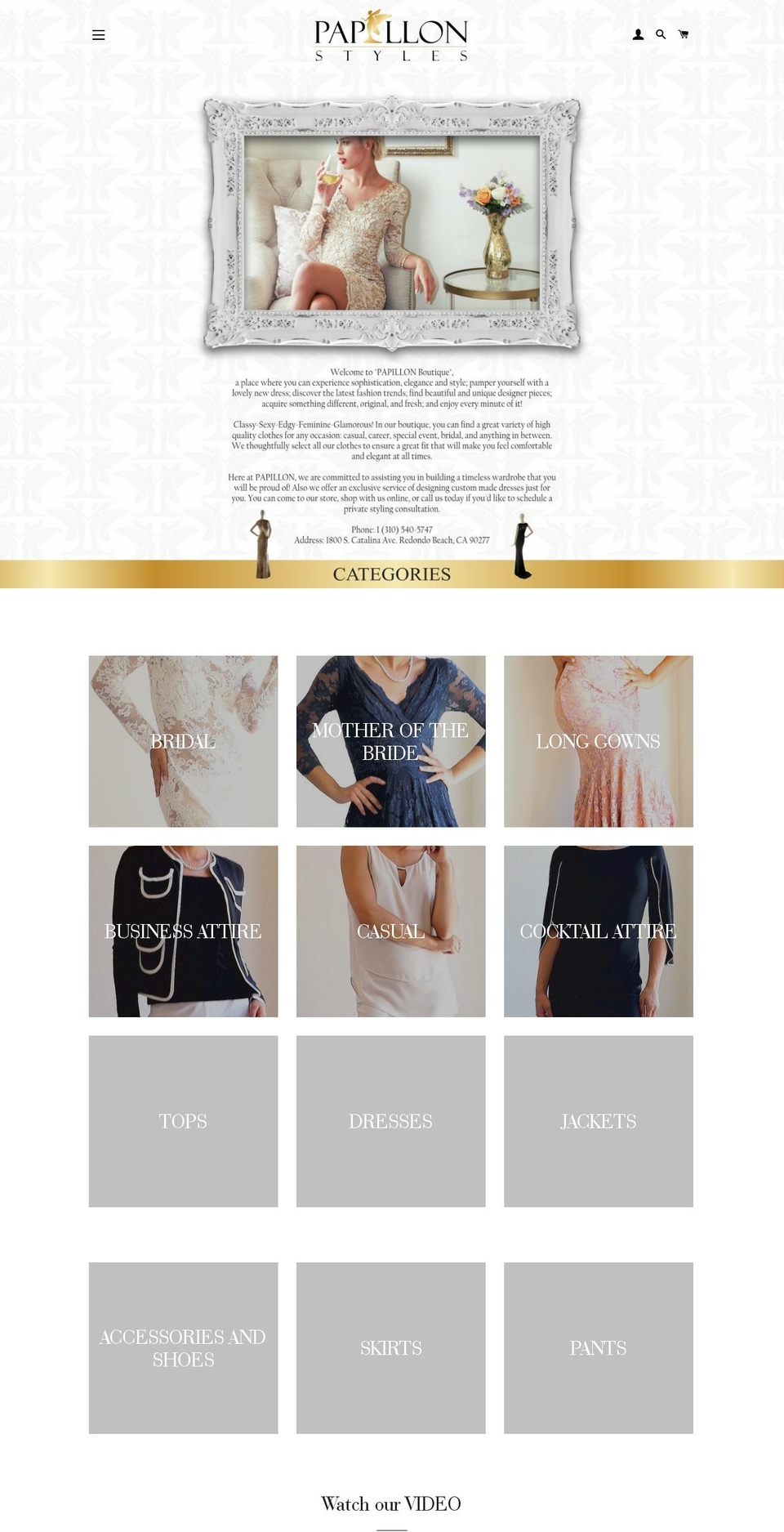 papillonstyles.com shopify website screenshot