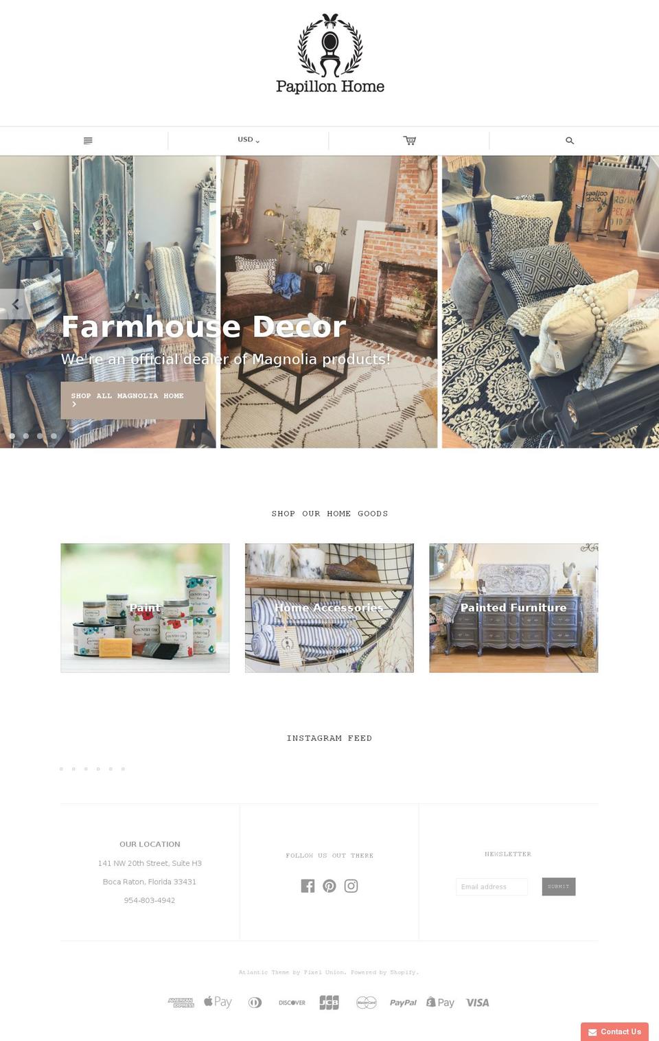 papillonvintagehome.com — Shopify storefront screenshot