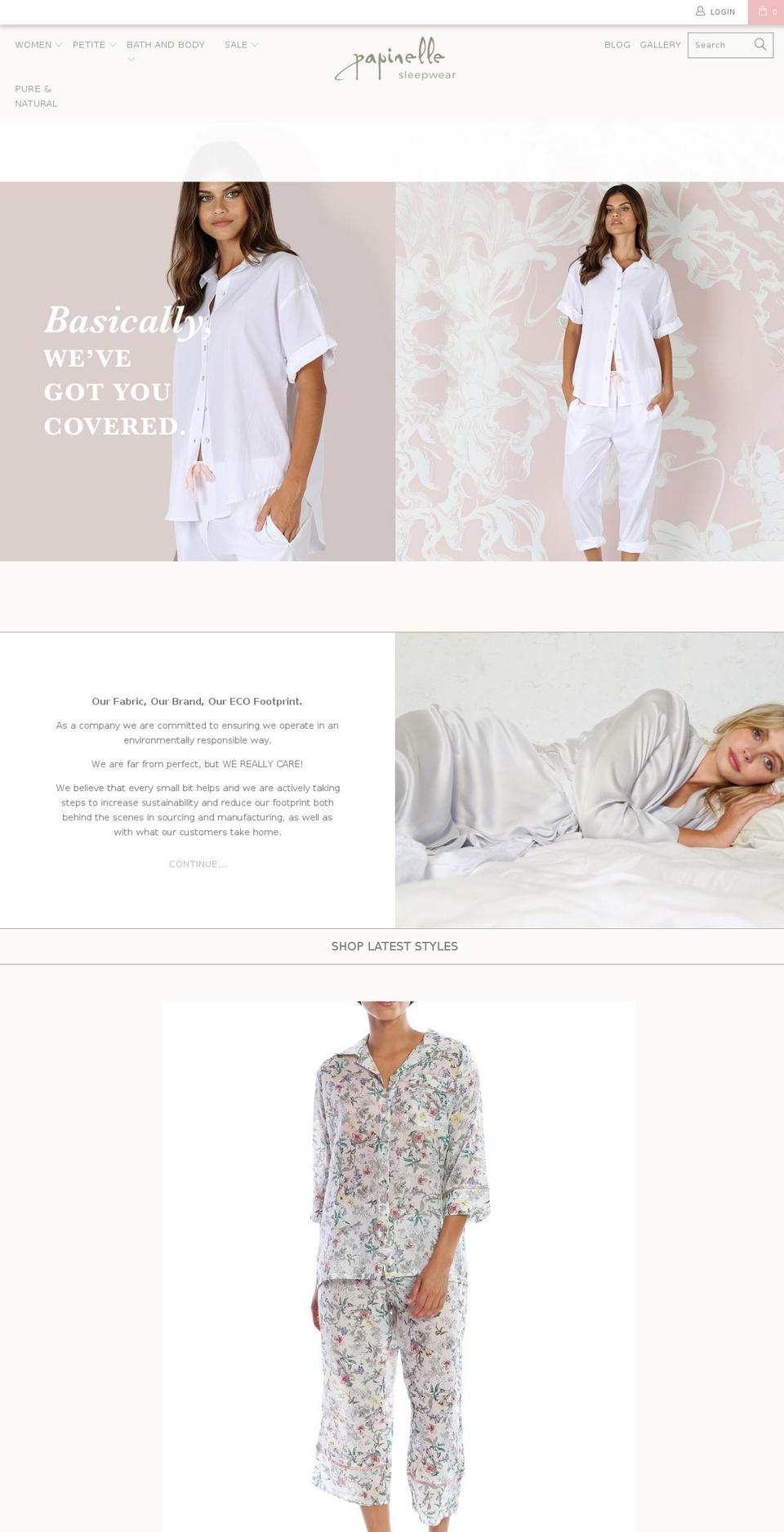papinelle.com shopify website screenshot