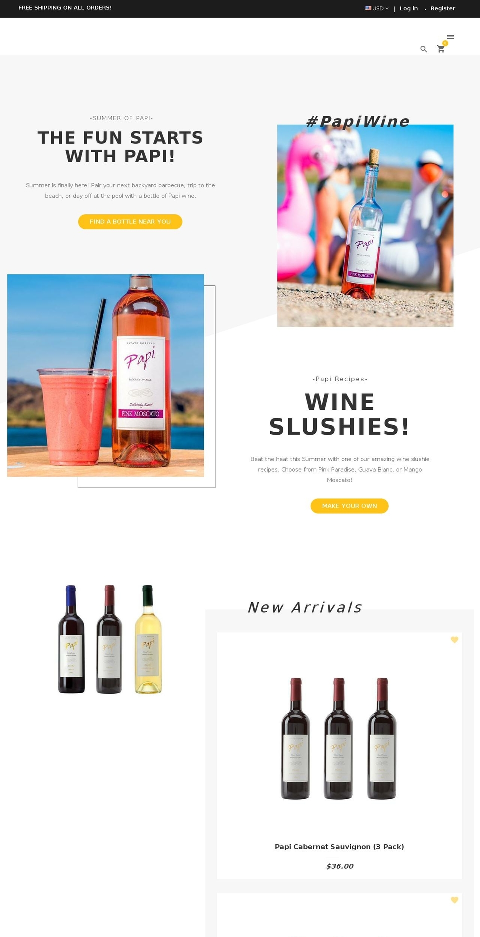 papiwine.com — Shopify storefront screenshot