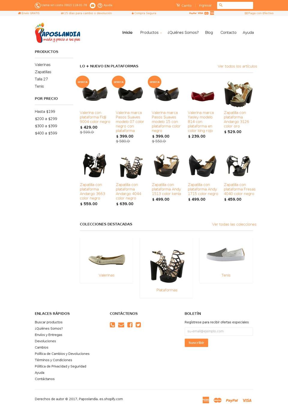paposlandia.com shopify website screenshot