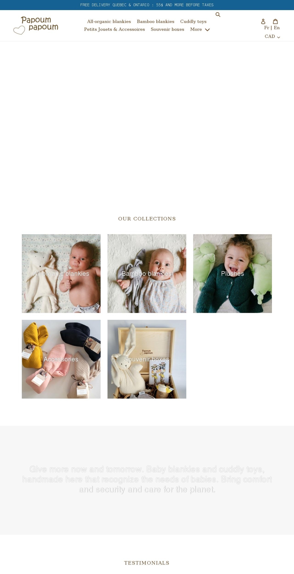 papoumpapoum.ca shopify website screenshot
