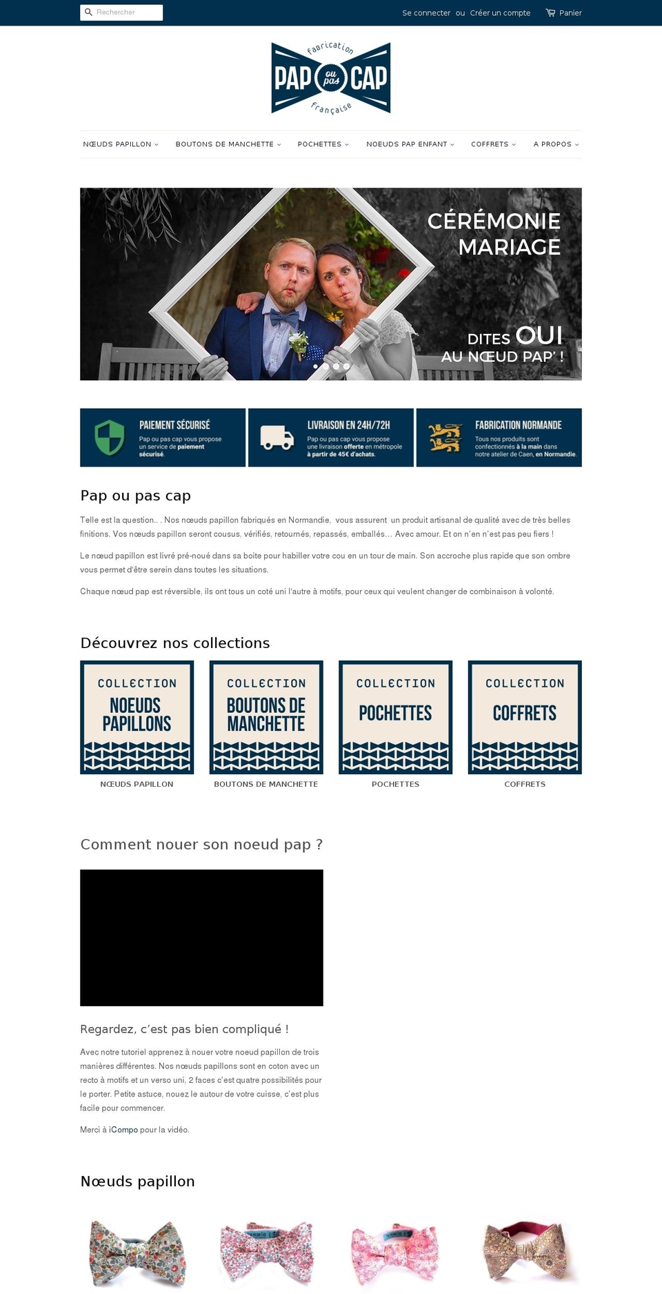 papoupascap.com shopify website screenshot