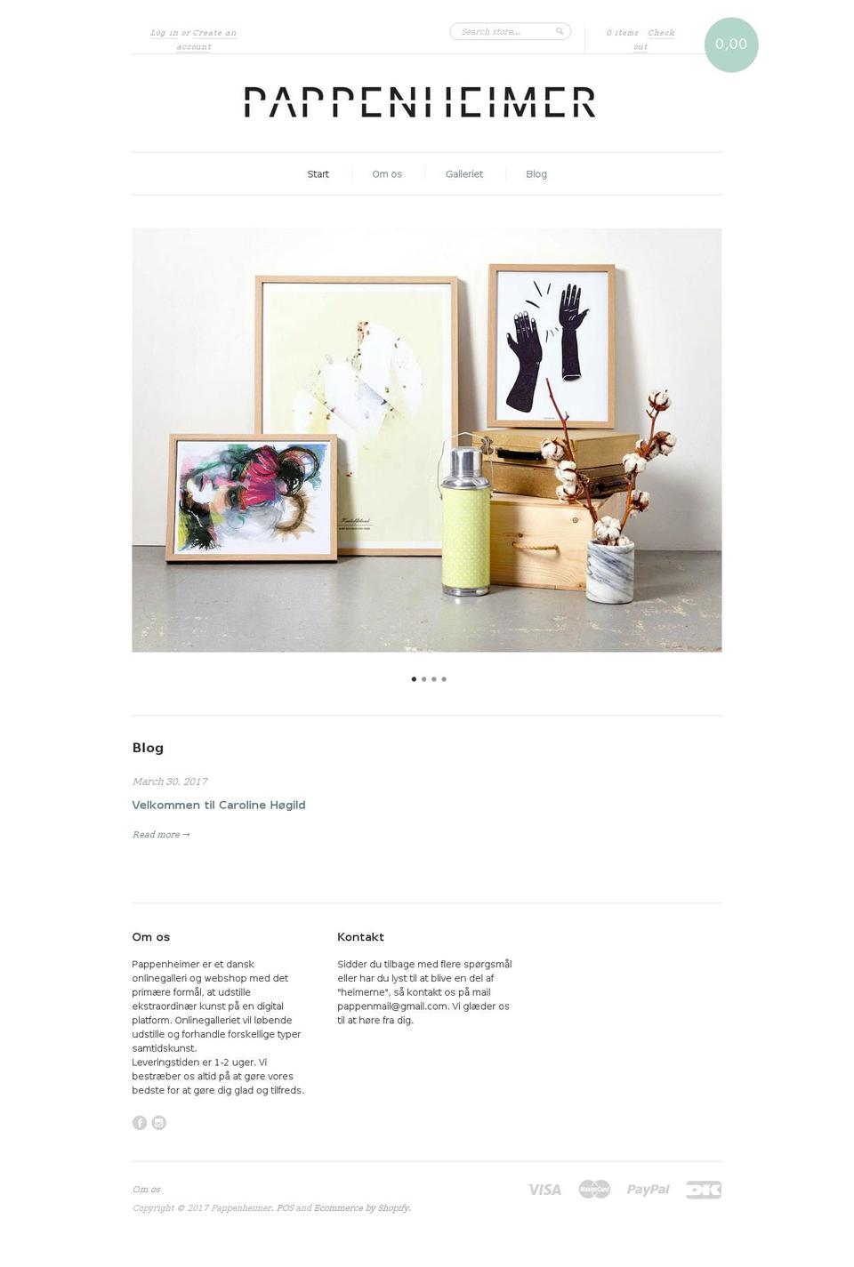 pappenheimer-webshop.com shopify website screenshot