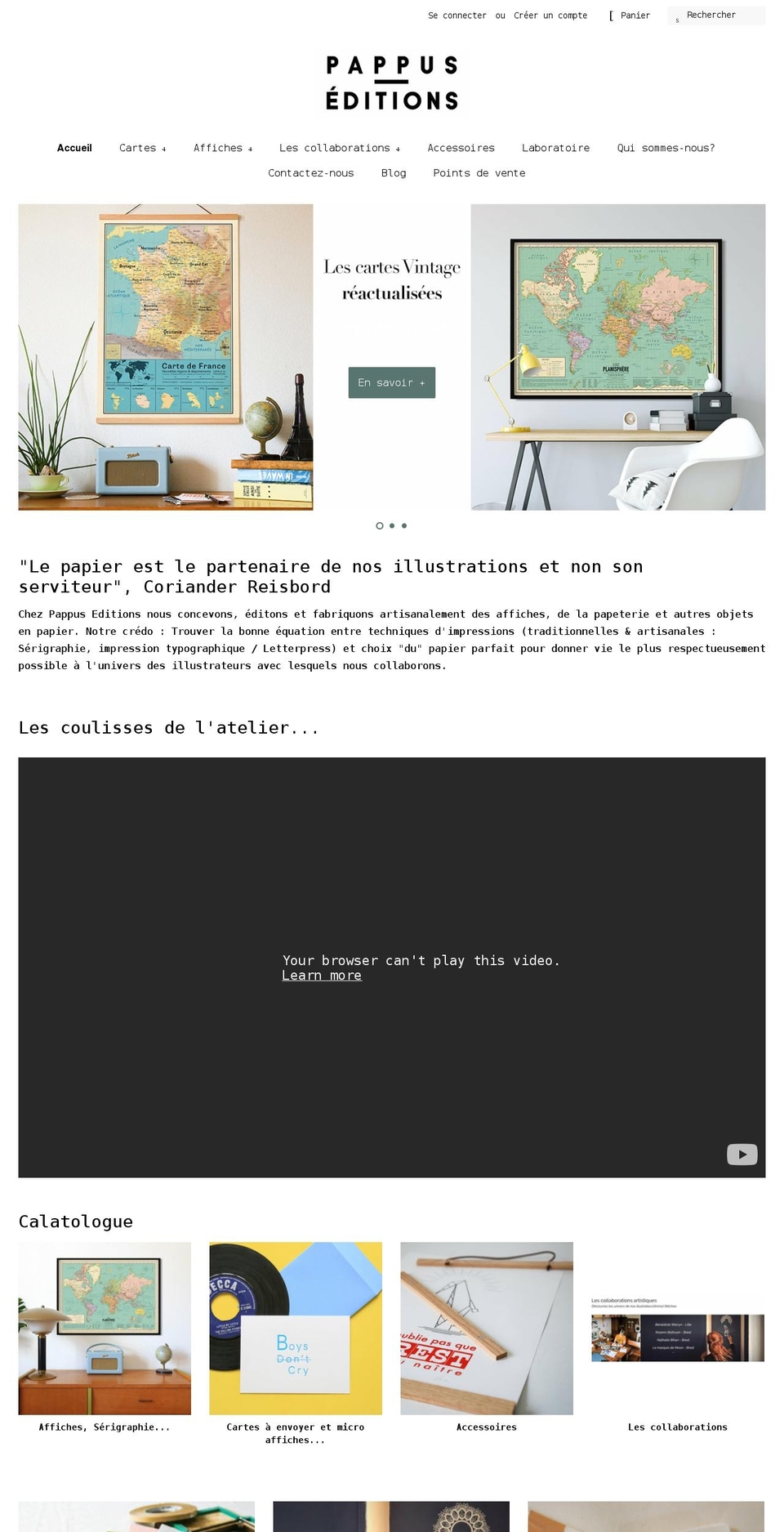 pappus-editions.com shopify website screenshot