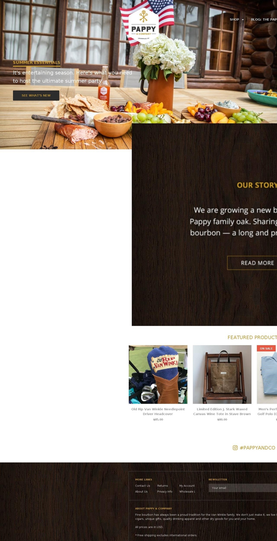 pappyco.com — Shopify storefront screenshot