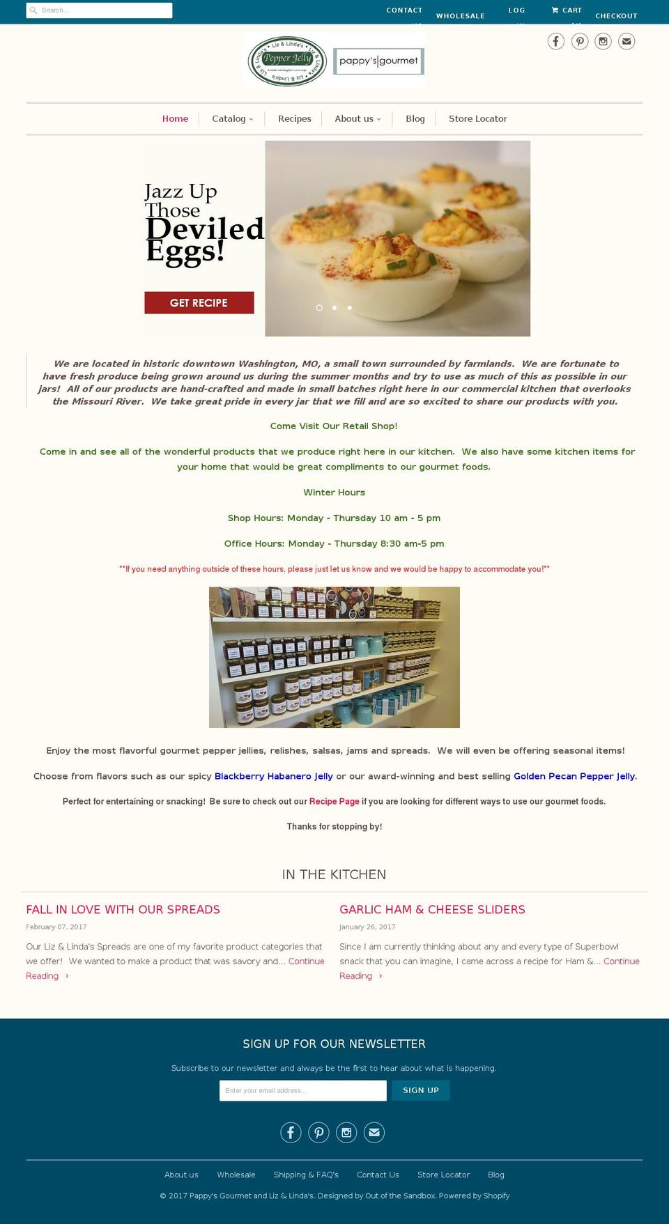 pappysgourmet.com shopify website screenshot