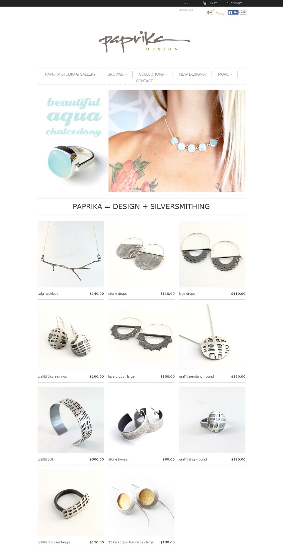 paprikajewellery.ca shopify website screenshot