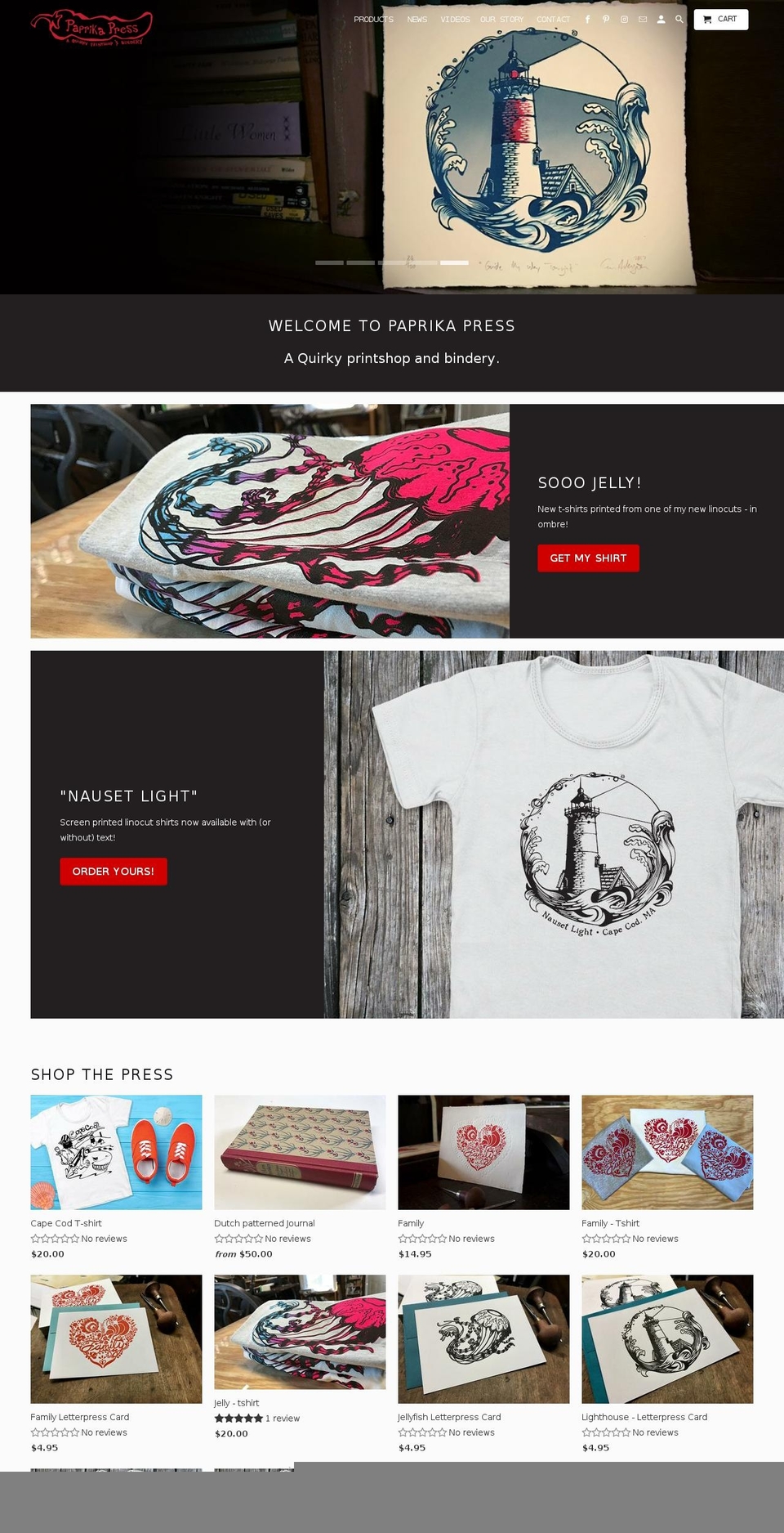 paprikapressprintshop.com shopify website screenshot