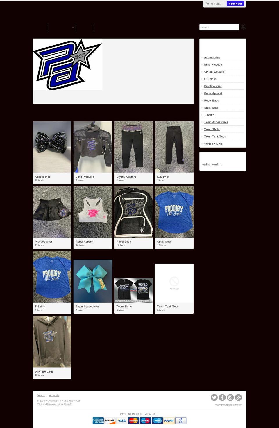 paproshop.com shopify website screenshot
