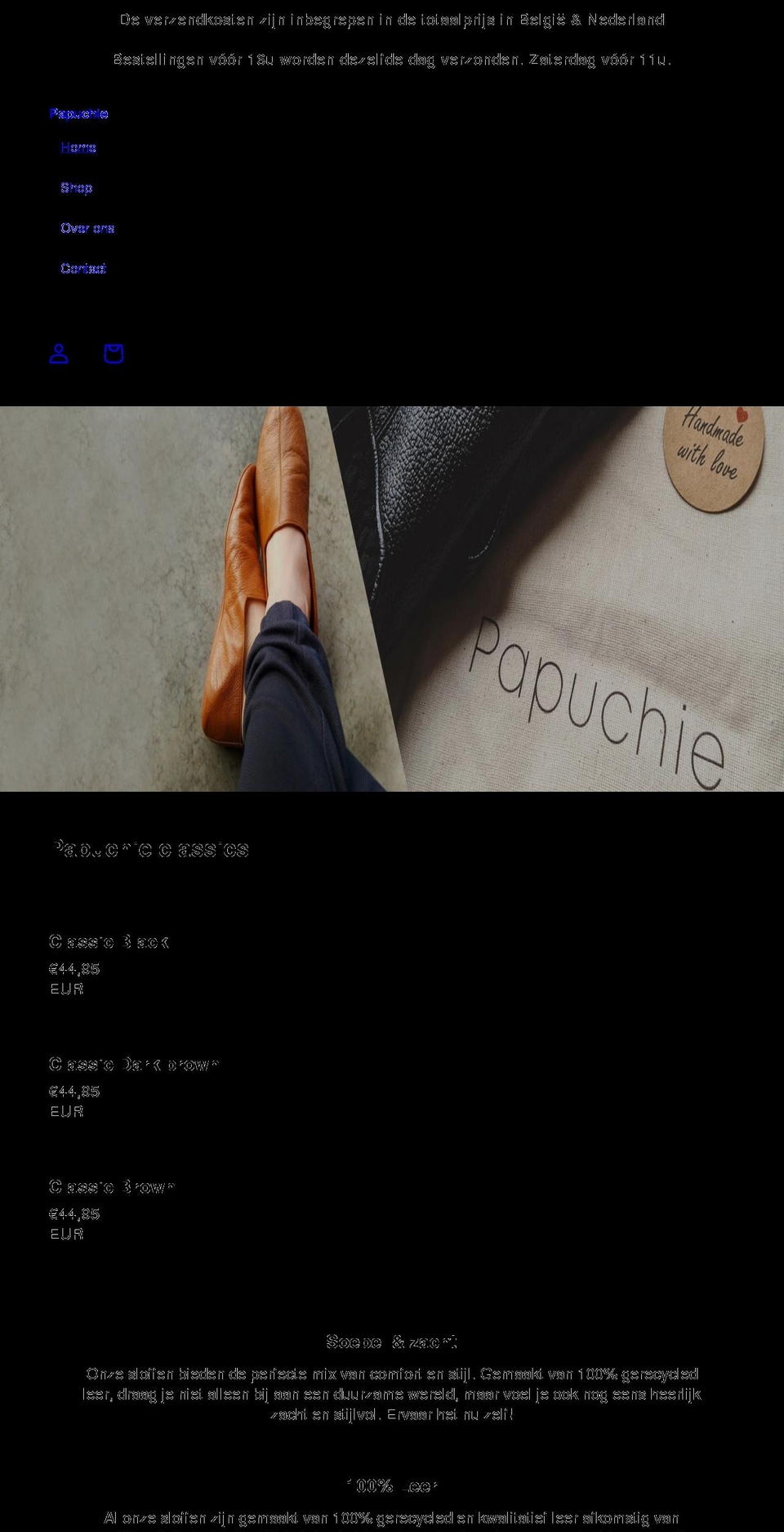 papuchie.com shopify website screenshot