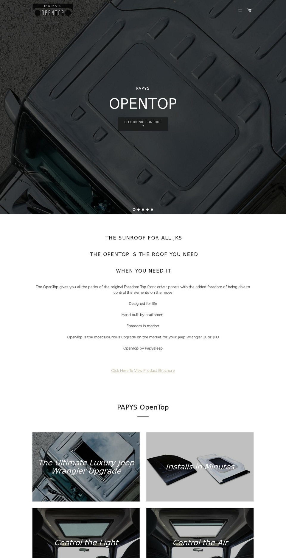 papysjeep.com shopify website screenshot