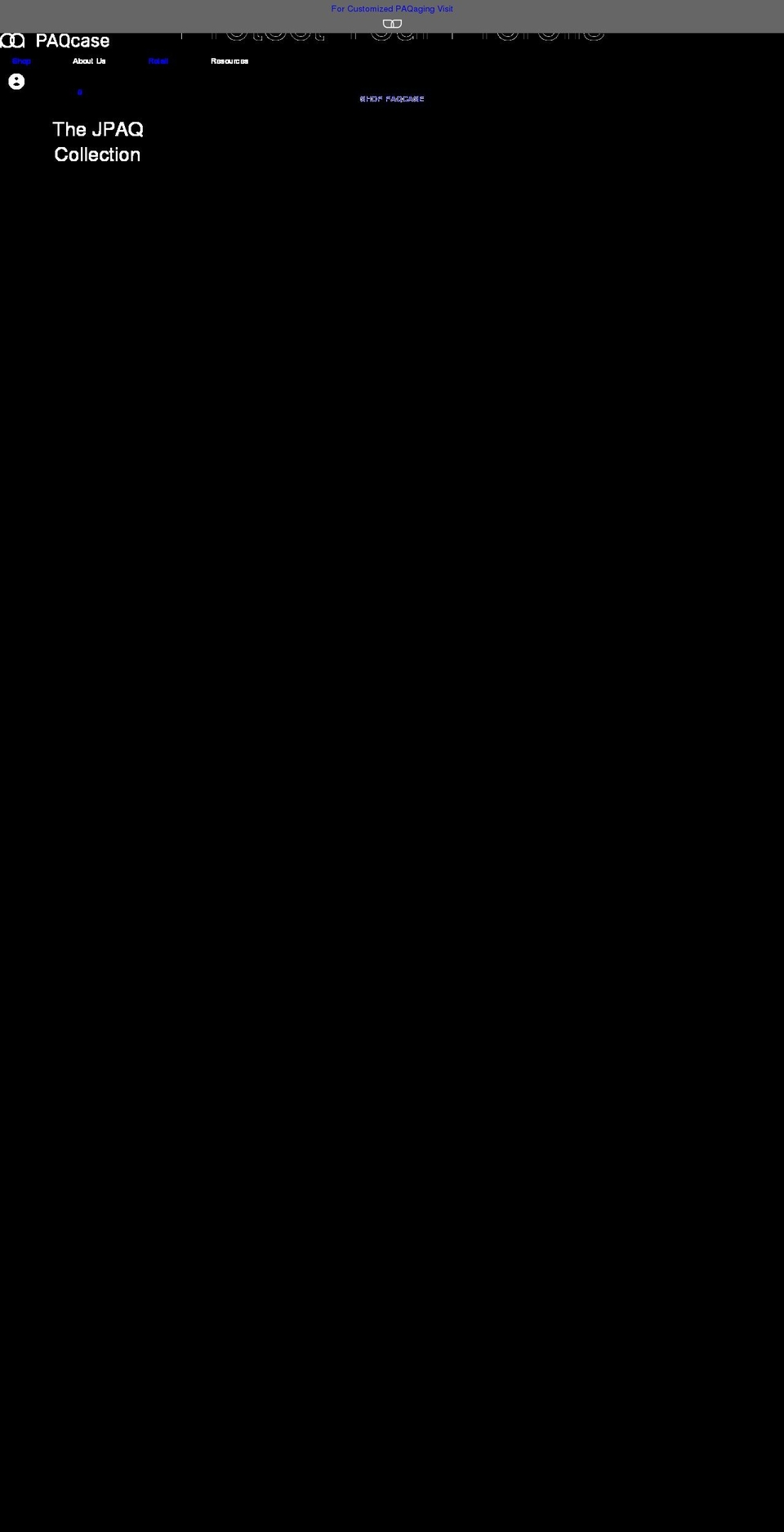 paqcase.shop shopify website screenshot
