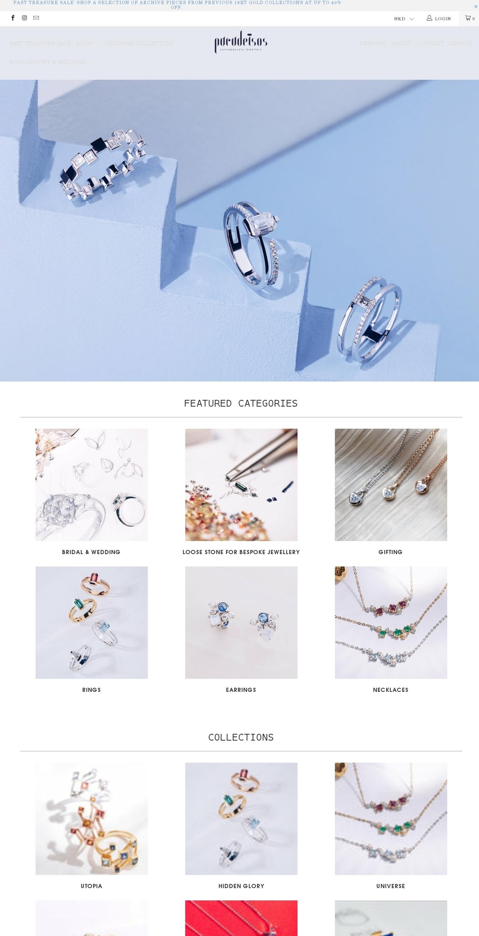 paradeisos-jewellery.com shopify website screenshot