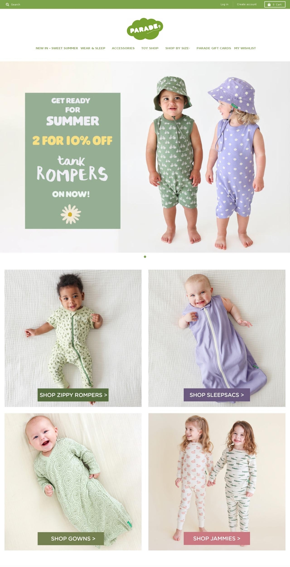 paradeusa.myshopify.com shopify website screenshot